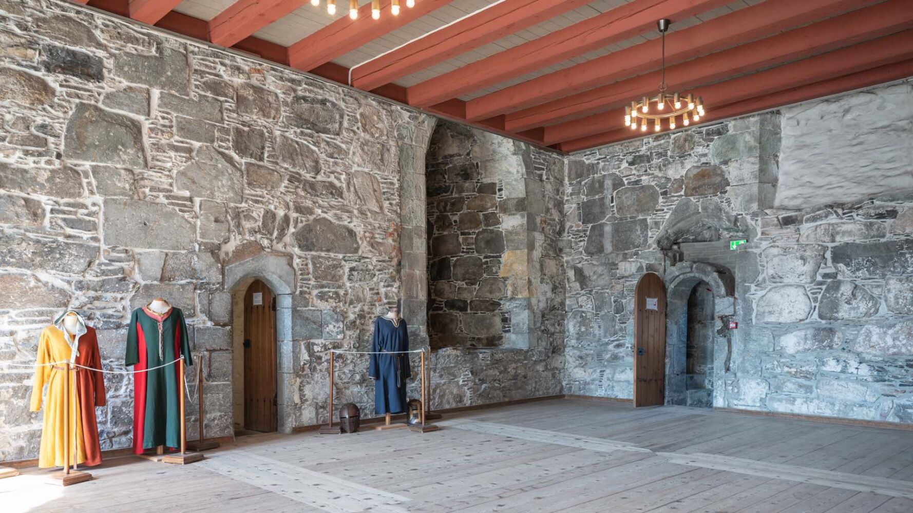 Kongesalen i Rosenkrantztårnet på Bergenhus Festning. Bymuseet i Bergen.