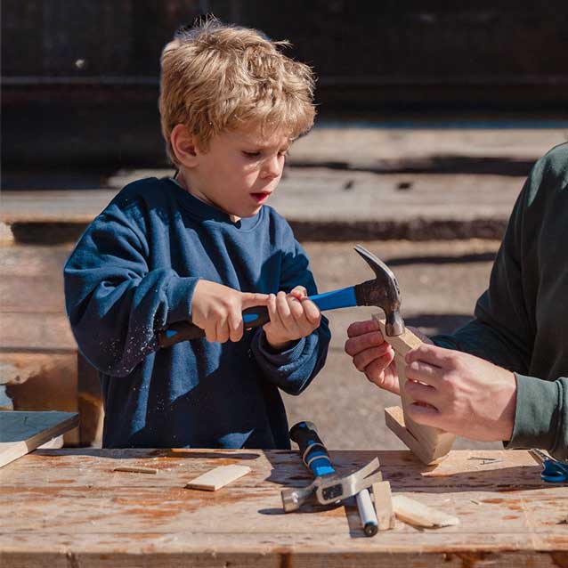 Children’s carpentry workshop at Gamle Bergen